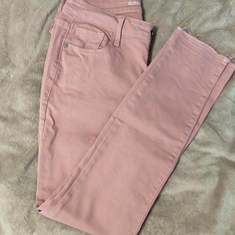 Old Navy light pink skinny jeans
